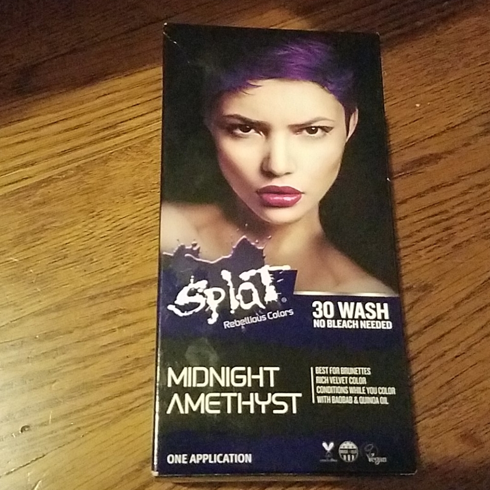 Splat rebellious colors in midnight amethyst